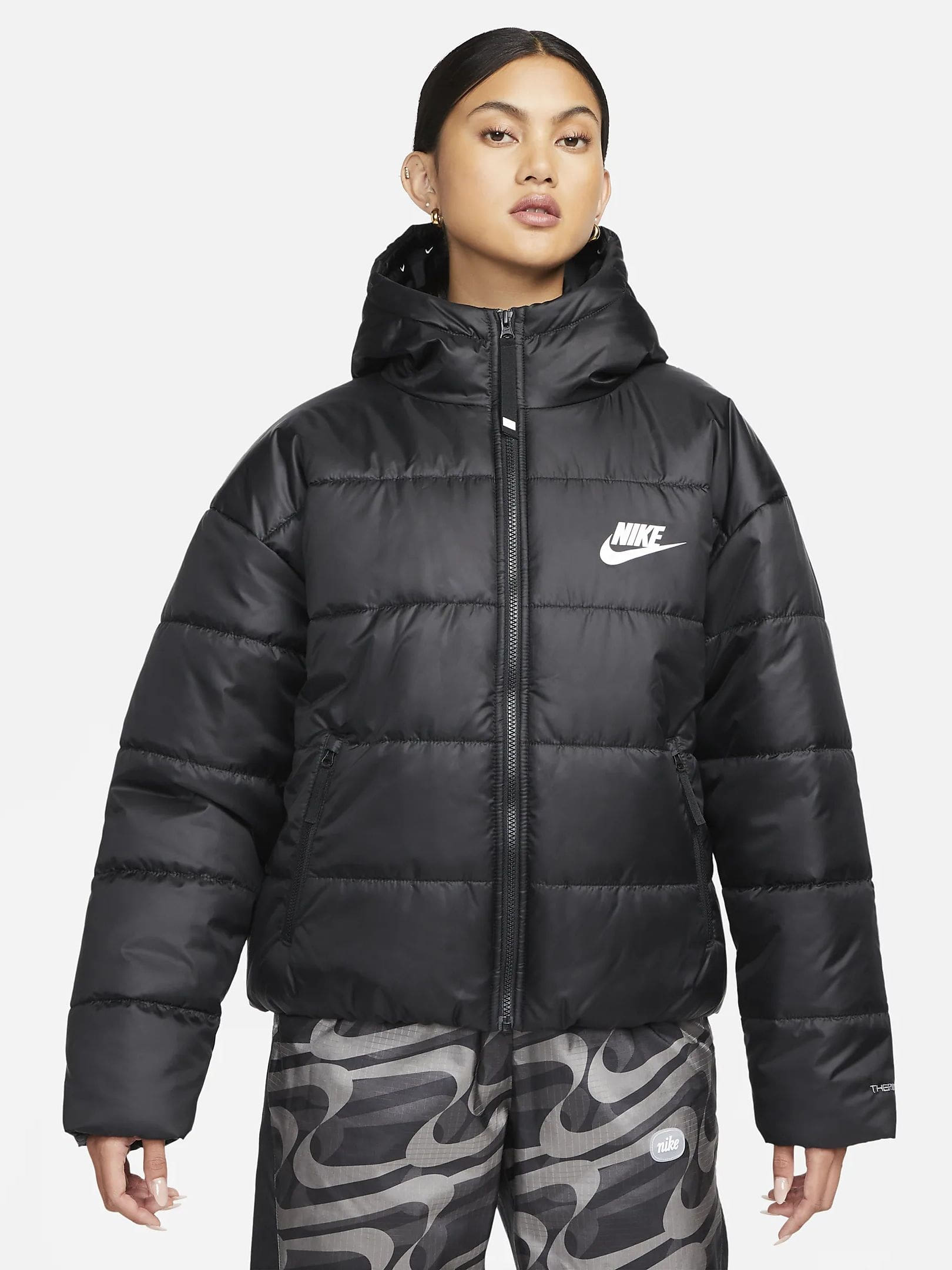 Куртка жіноча Nike W Nsw Syn Tf Rpl Hd Jkt Black Dx1797-010 (DX1797-010) — фото 9