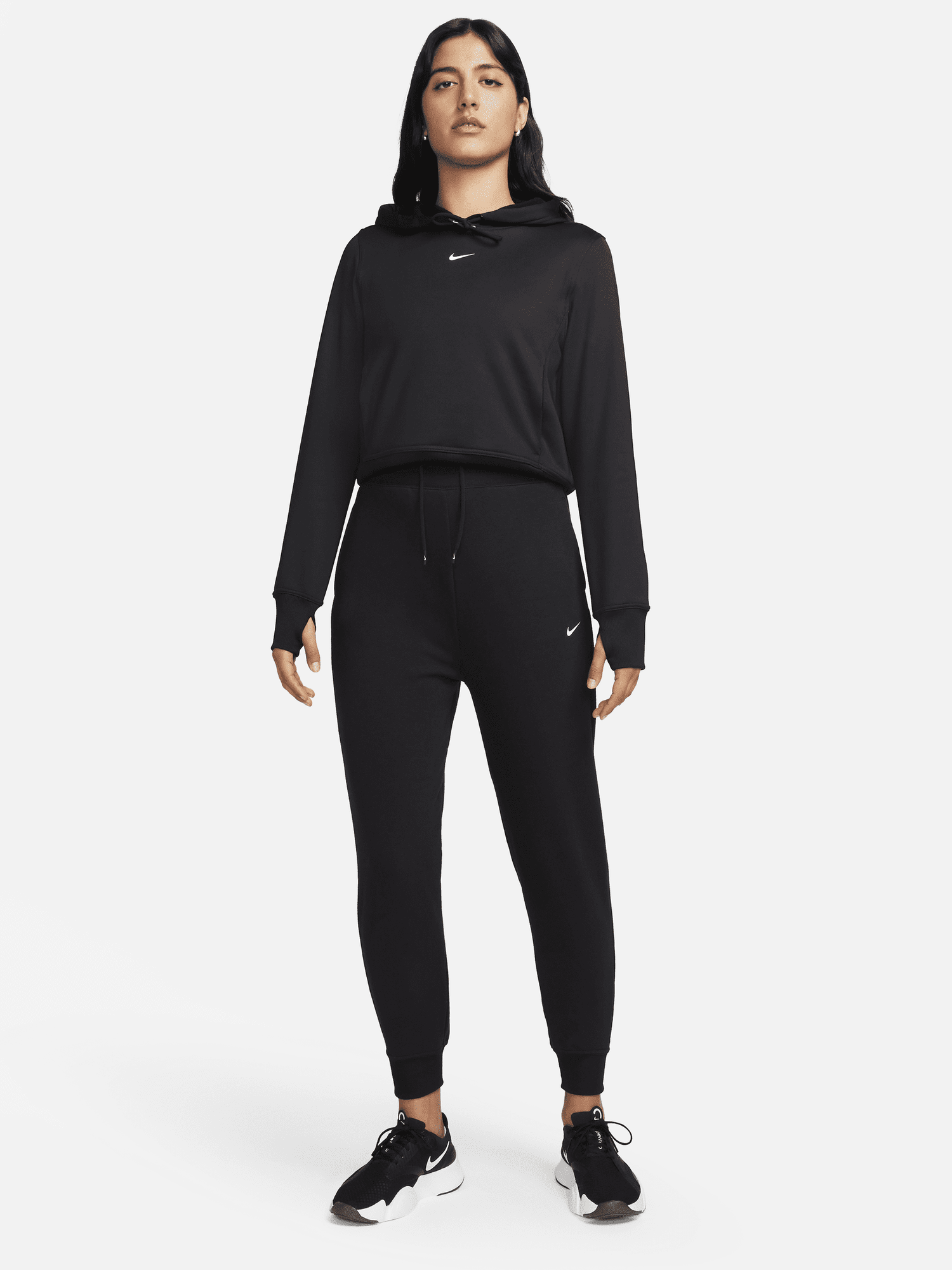 Брюки жіночі Nike Dri-Fit One High-Waisted 7/8 French Terry Joggers (FB5434-010) — фото 6