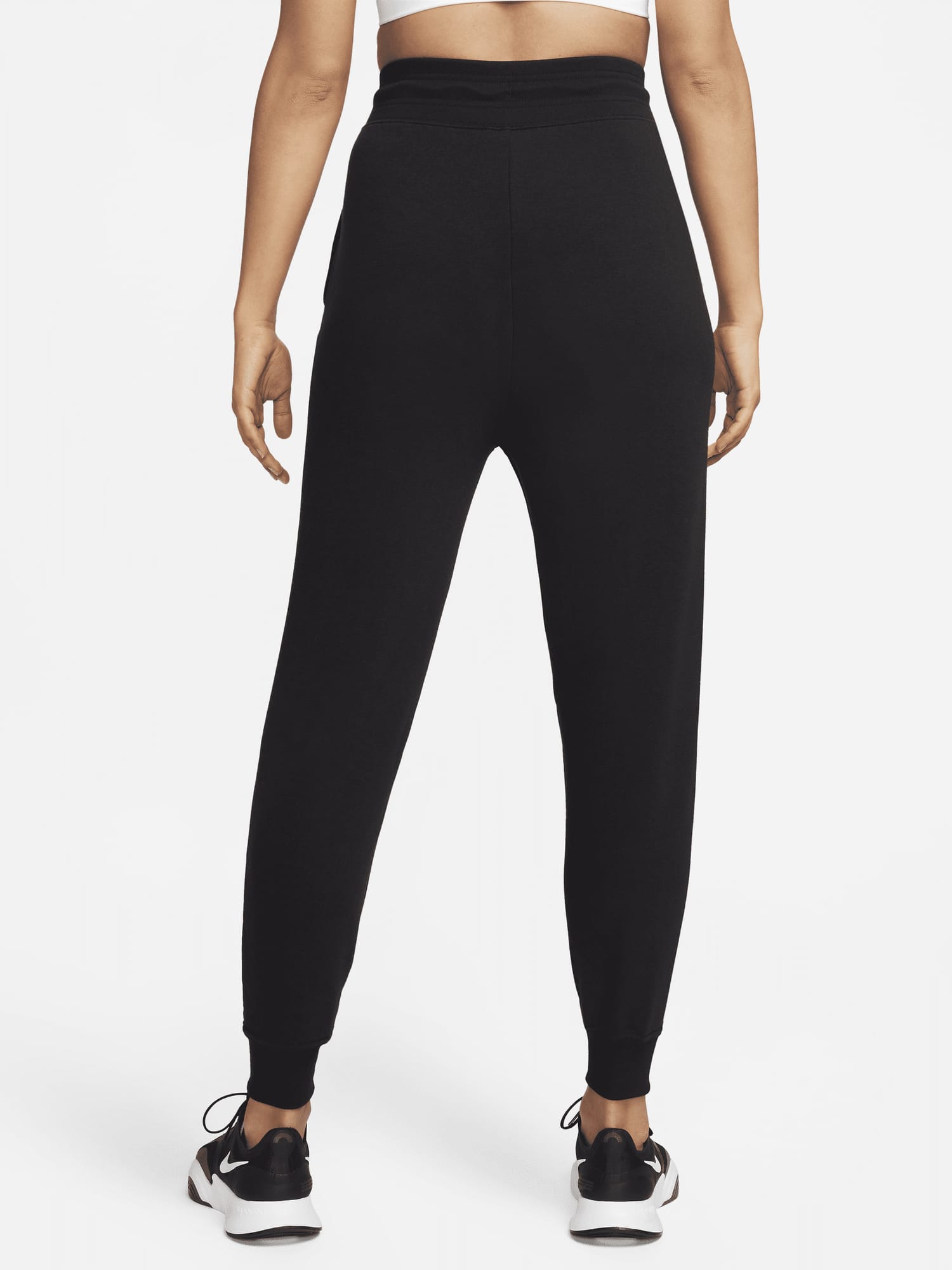 Брюки жіночі Nike Dri-Fit One High-Waisted 7/8 French Terry Joggers (FB5434-010) — фото 7