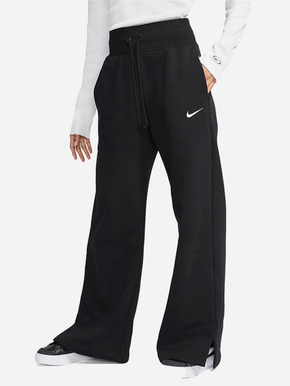 Брюки жіночі Nike W Nsw Phnx Flc Hr Pant Wide (DQ5615-010) — фото 1