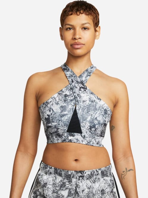 Спортивний топ жіночий Nike W Nk Df Swsh Wrap Bra Aop (DX1778-010) — фото 1