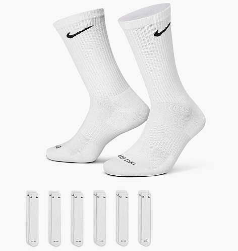 Шкарпетки Nike U Nk Ed Pls Csh Crw 6Pr - 132 (SX6897-100) — фото 1