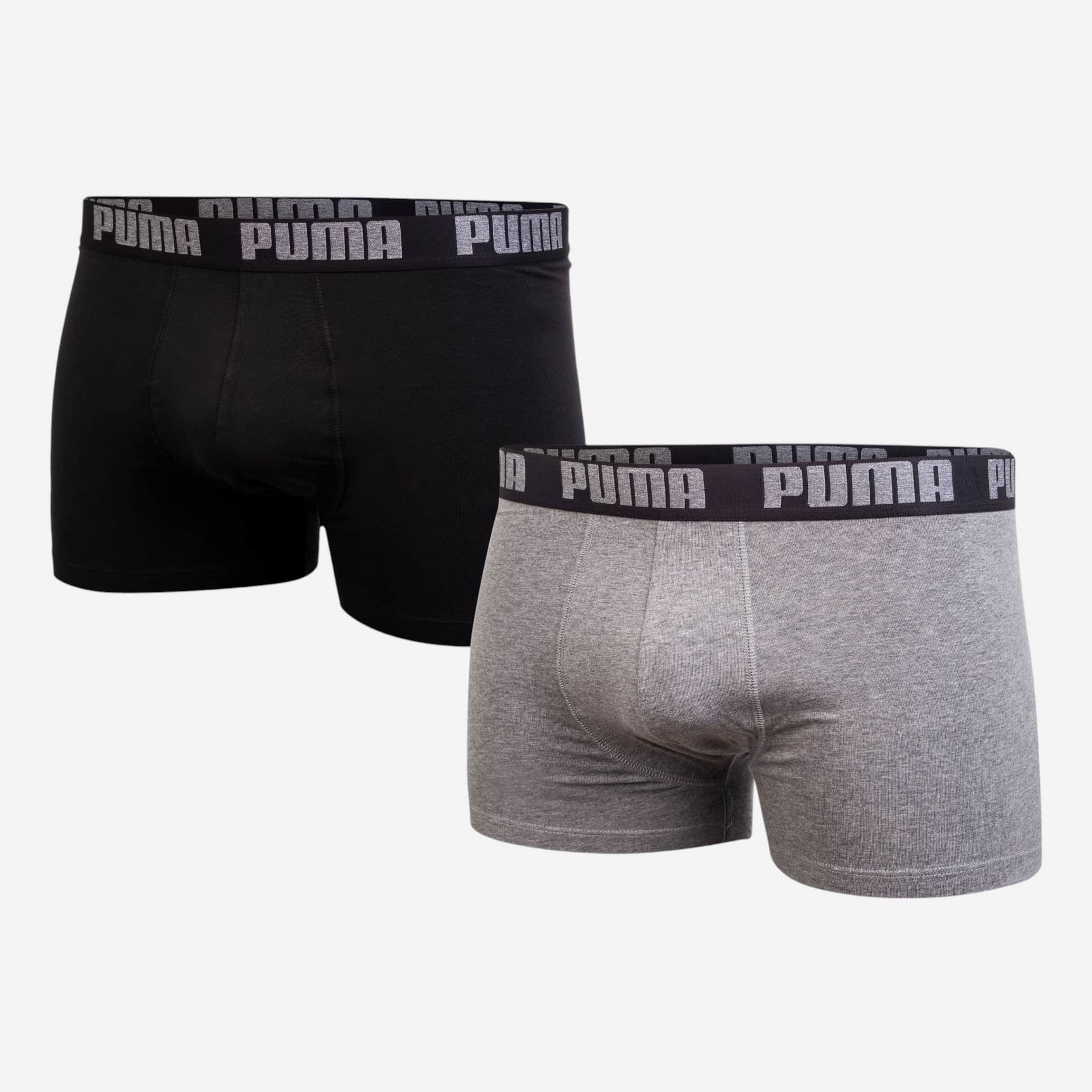 Труси чоловічі Puma Basic Boxer (2 ) Black/Grey (906823-05) — фото 1