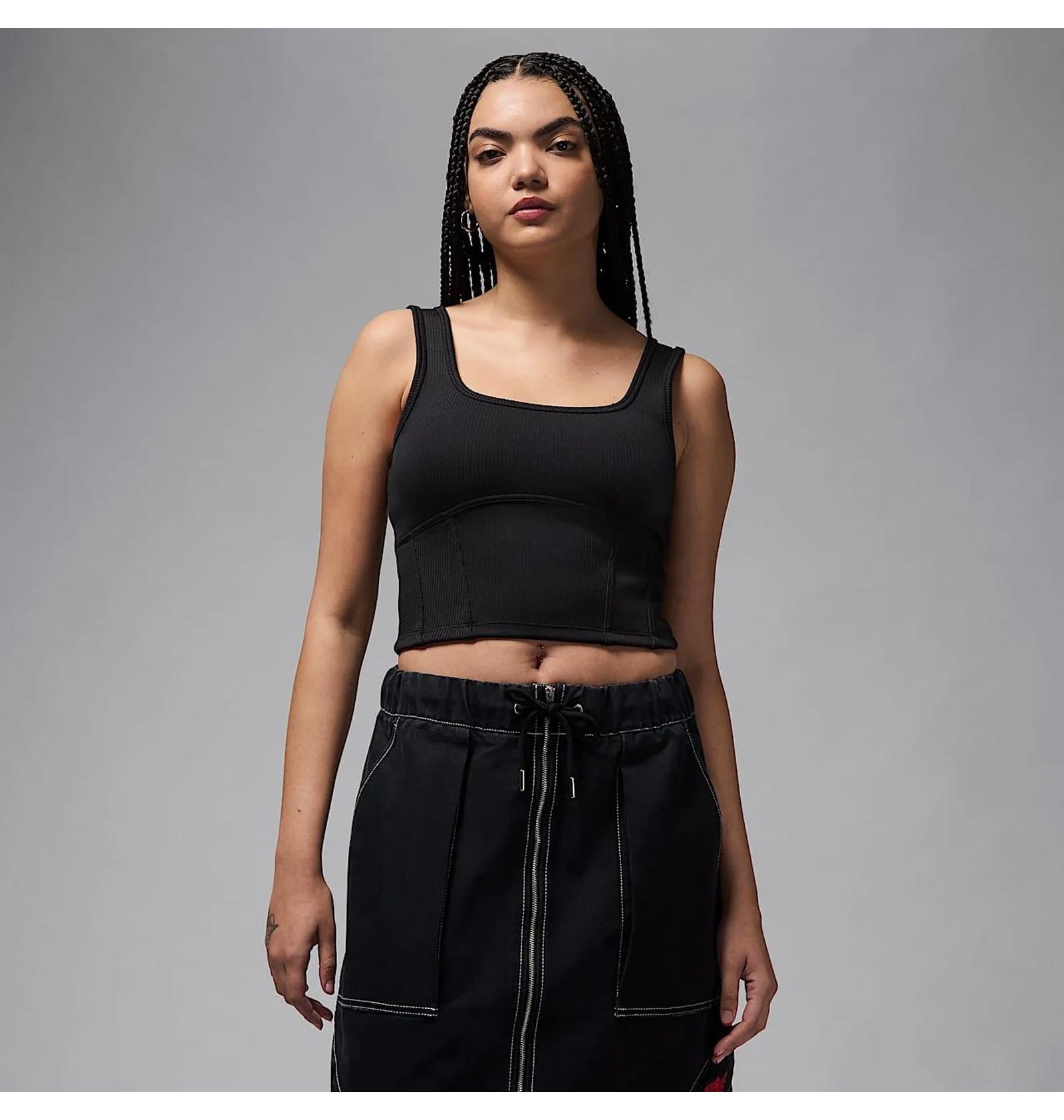 Спортивний топ жіночий Jordan Cropped Tank Top Black (HJ0025-010) — фото 3