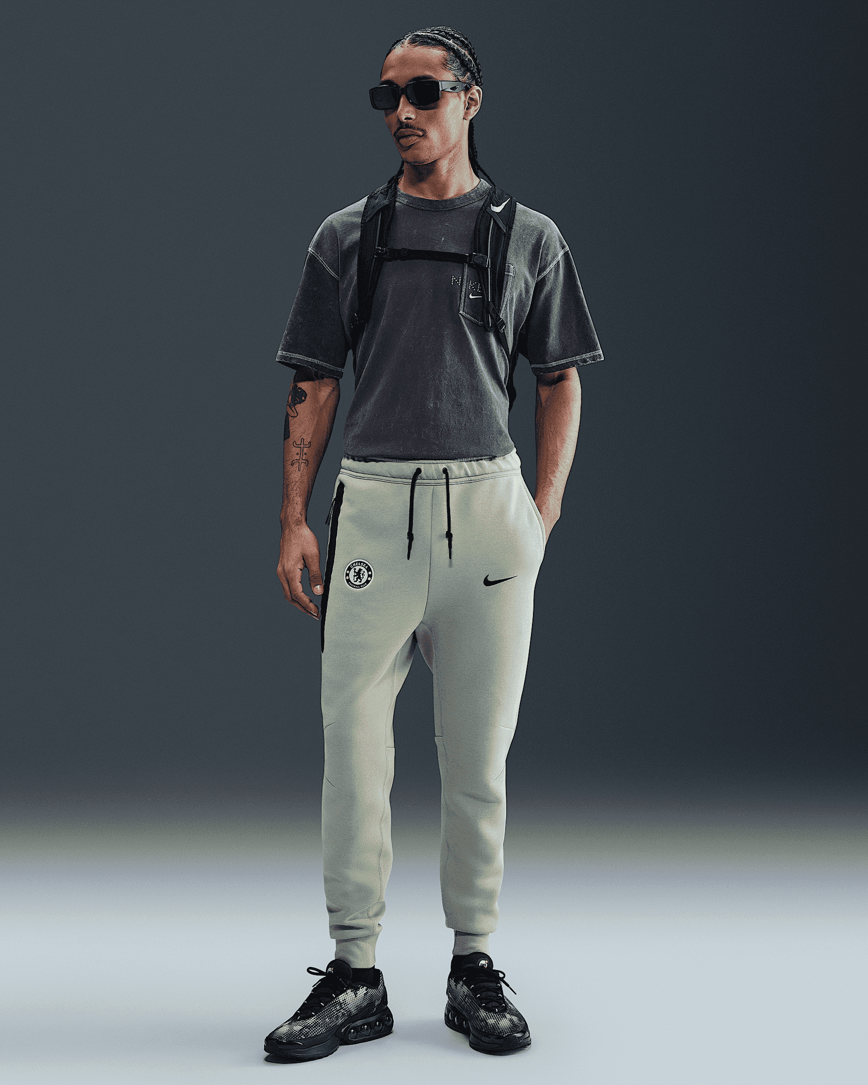 Брюки чоловічі Nike Sportswear Chelsea Fc Tech Fleece Joggers Olive (HJ6442-370) — фото 4