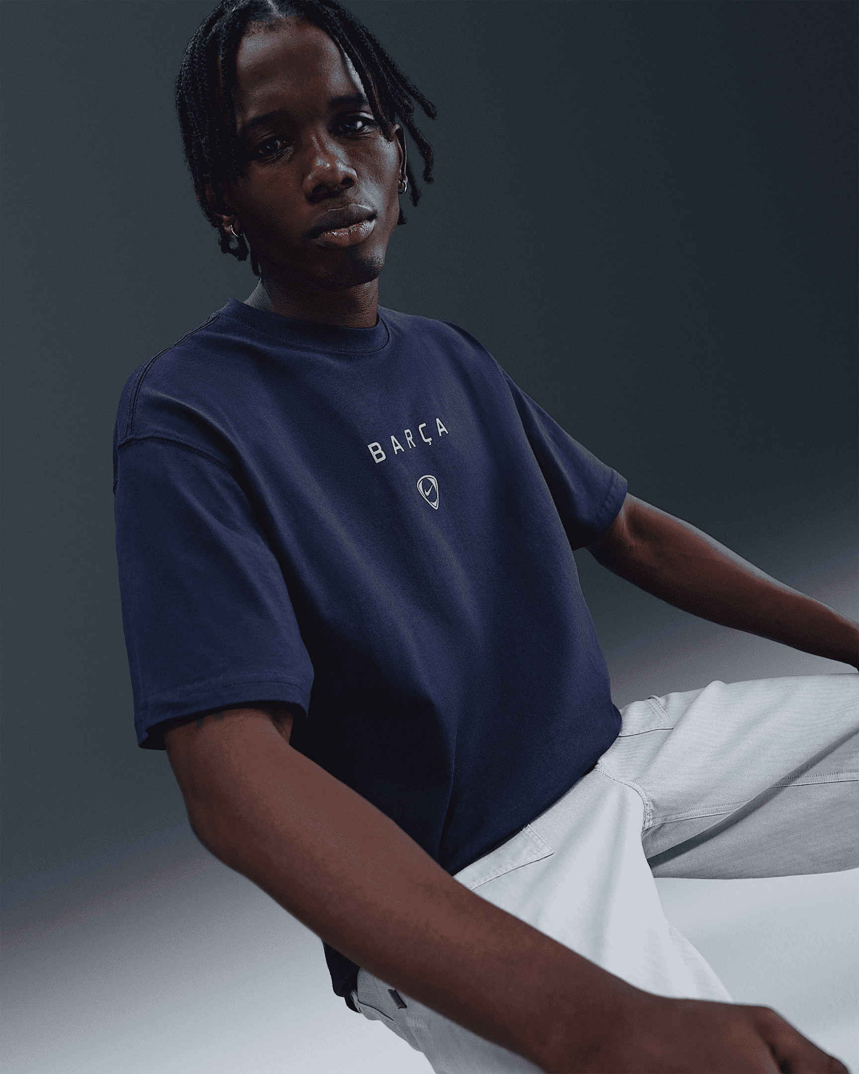 Футболка чоловіча Nike F.C. Barcelona Total90 Wordmark Tee Blue (IB7294-410) — фото 3