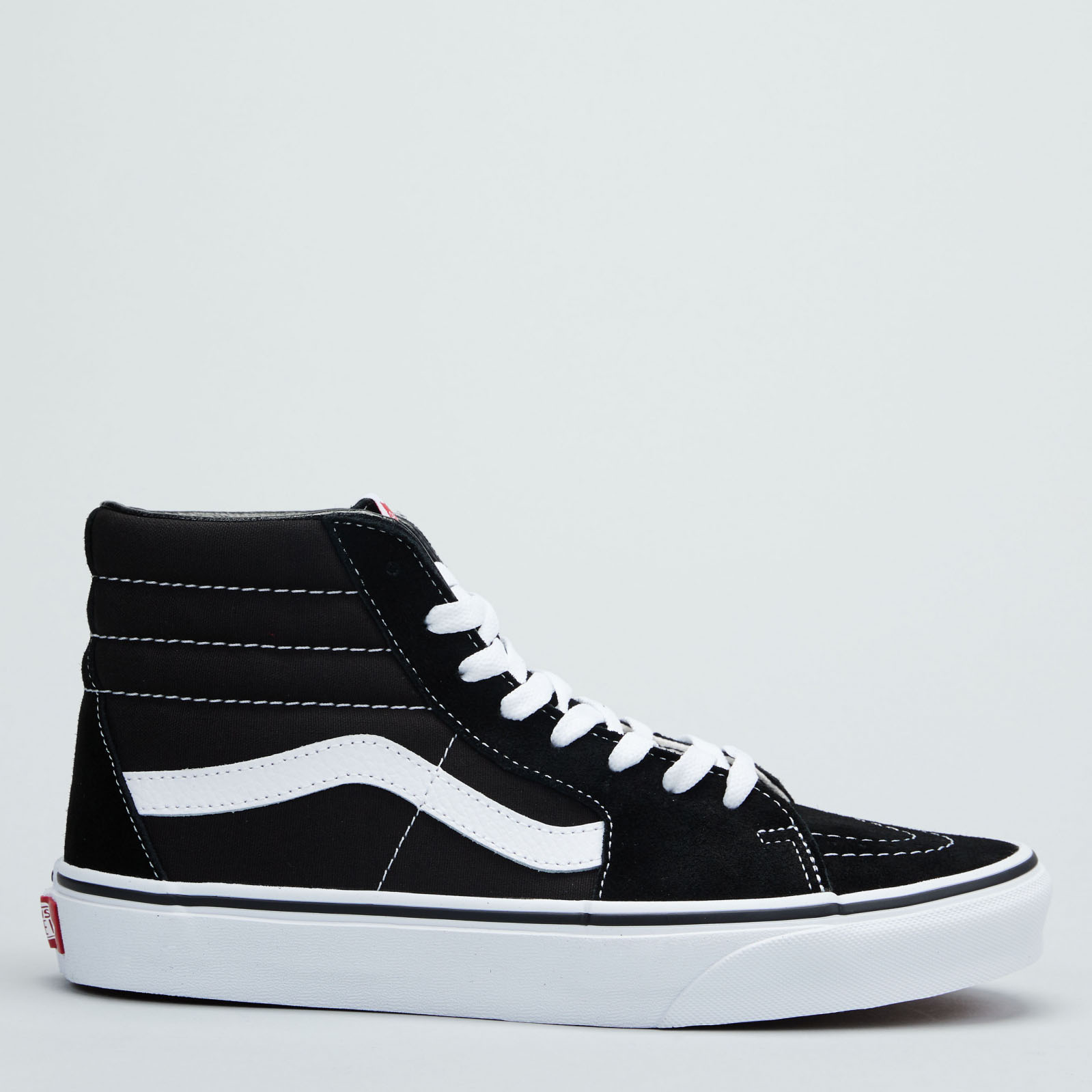 Кеди Vans Sk8-HI (White/Black, замша) — фото 1