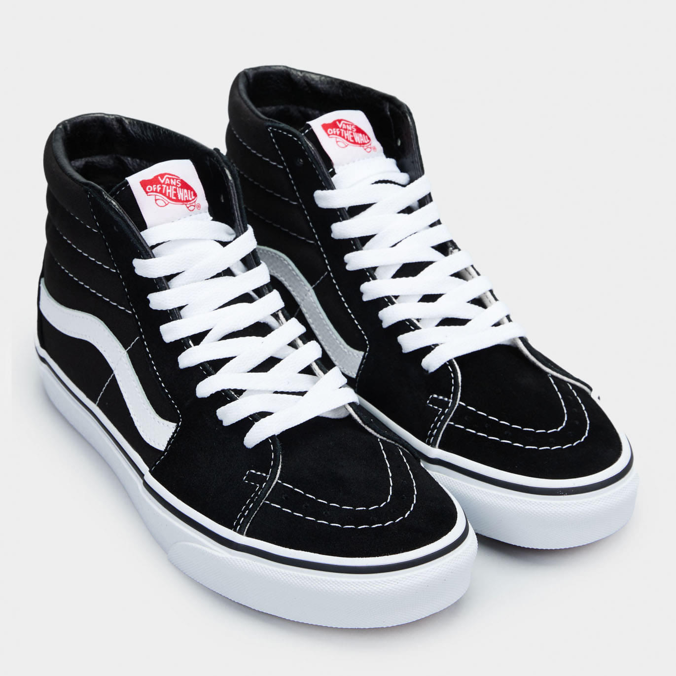 Кеди Vans Sk8-HI (White/Black, замша) — фото 4