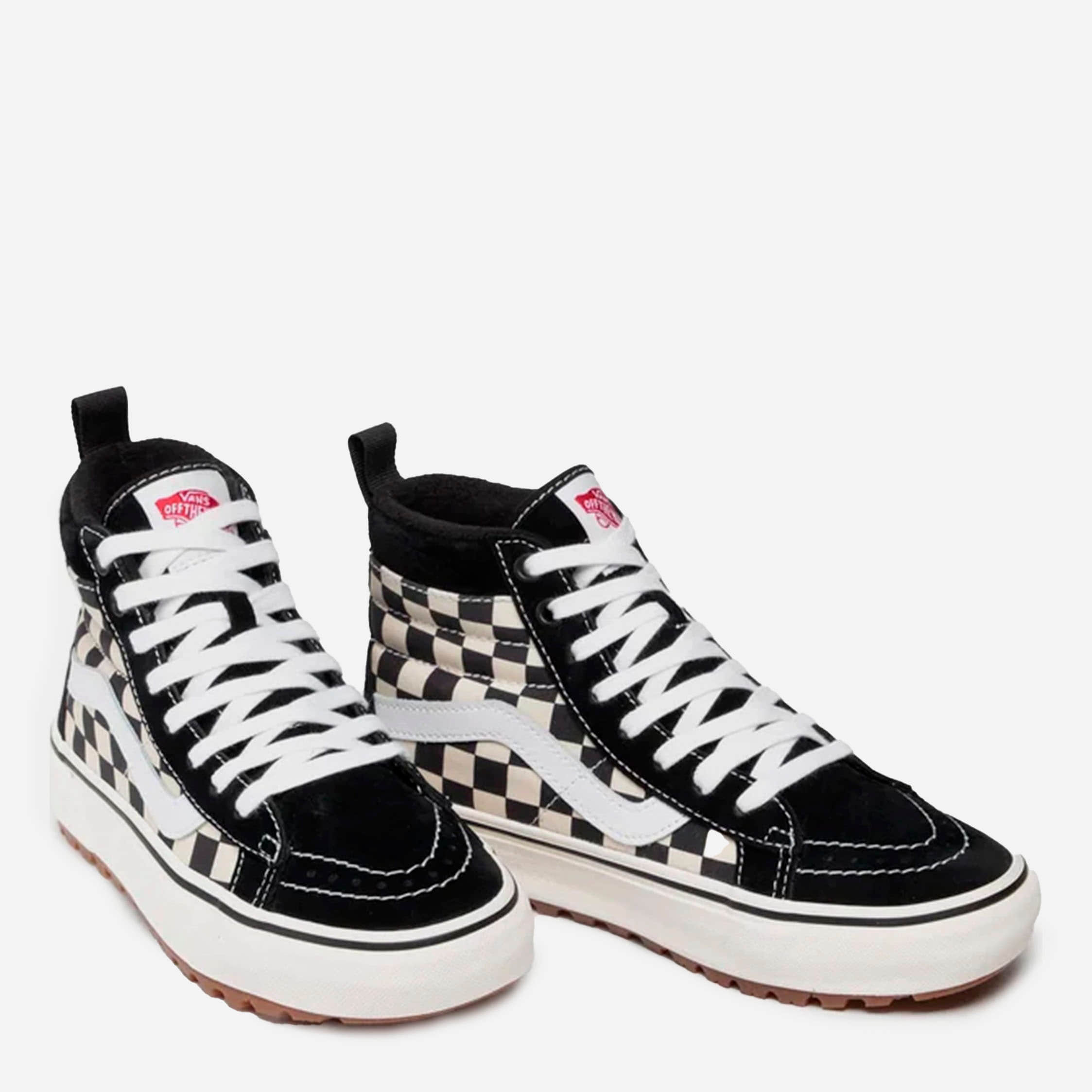 Черевики Vans Sk8 Hi MTE 1 Black White Checkerboard — фото 3