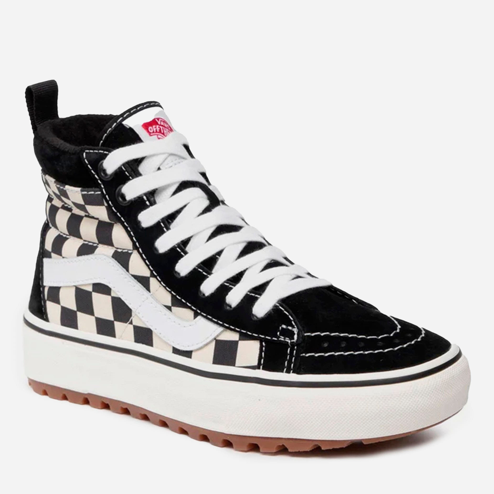 Черевики Vans Sk8 Hi MTE 1 Black White Checkerboard — фото 5