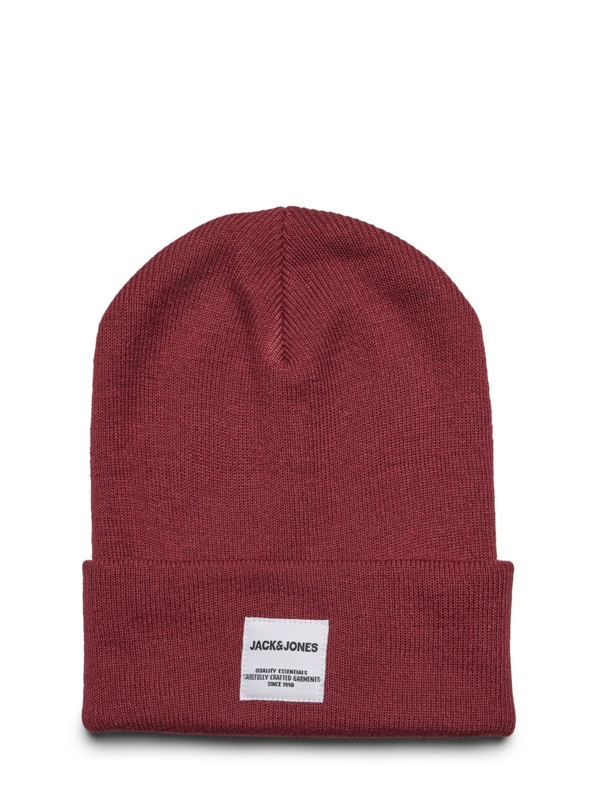 Шапка JACLONG KNIT BEANIE NOOS 12150627-Bordeaux Jack & Jones ONE SIZE Бордовий — фото 3