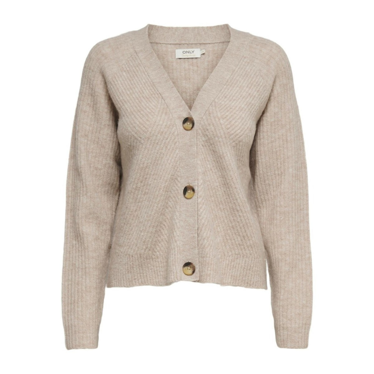 Кардиган ONLCAROL L/S CARDIGAN KNT NOOS 15196734-Pumice Stone ONLY M Бежевий — фото 2