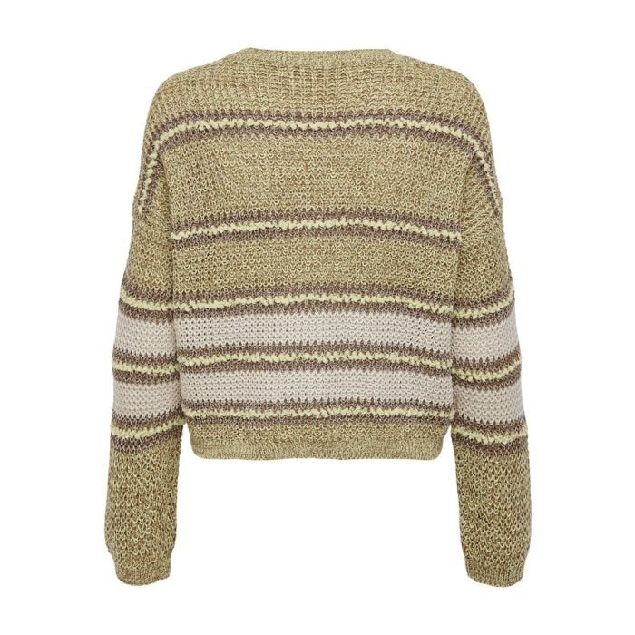 Пуловер ONLINA L/S PULLOVER CC KNT 15229820-Mellow Yellow-Detail:W. PUMICE STONE / TO ONLY L Бежевий — фото 4