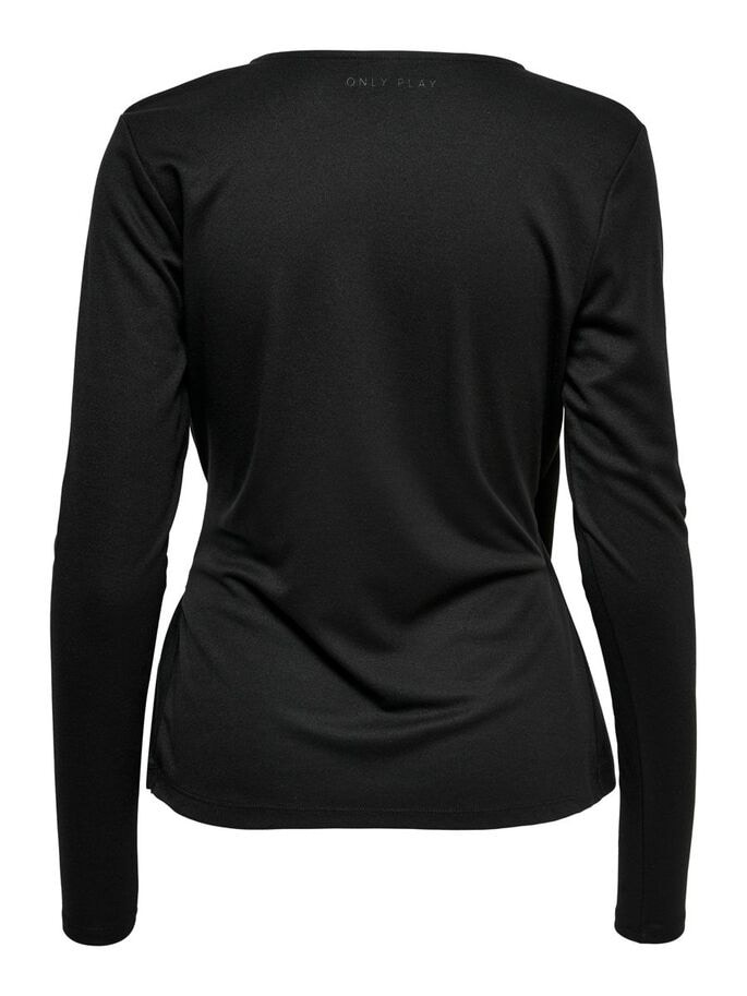 Топ із запахом ONPNORI LS WRAP TOP 15236598-Black Only Play L Чорний — фото 4