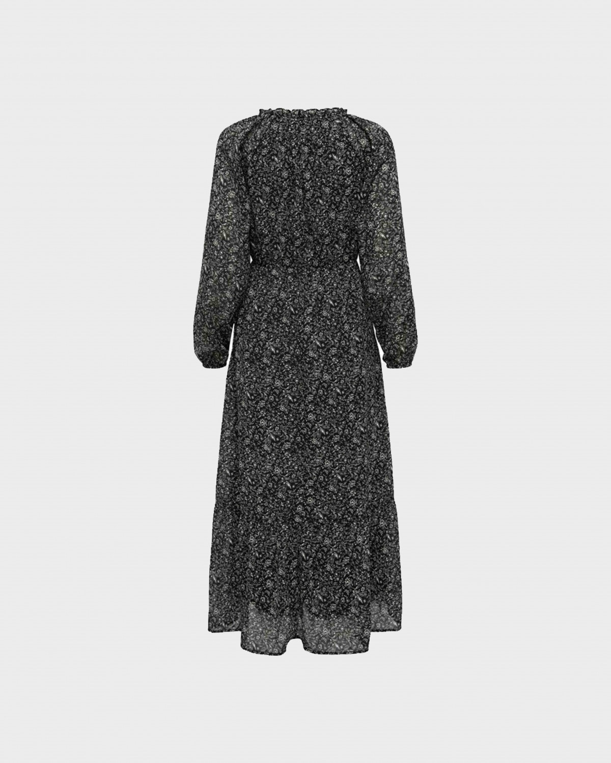 Сукня ONLSTAR L/S MAXI DRESSWVN 15240494-Black-AOP:LITTLE CHARM FLOWER ONLY M Чорний — фото 4
