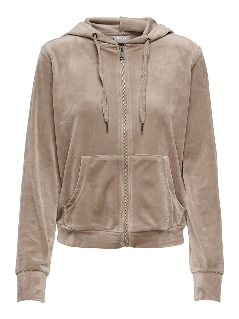 Худі ONLREBEL L/S ZIP HOOD SWT 15241328-Taupe Gray ONLY XS Бежевий — фото 2