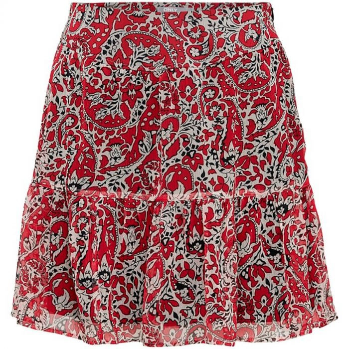 Спідниця ONLIRENA LIFE SKIRT WVN 15243187-Urban Red-AOP:ROCKING PAISLEY ONLY L Червоний — фото 3