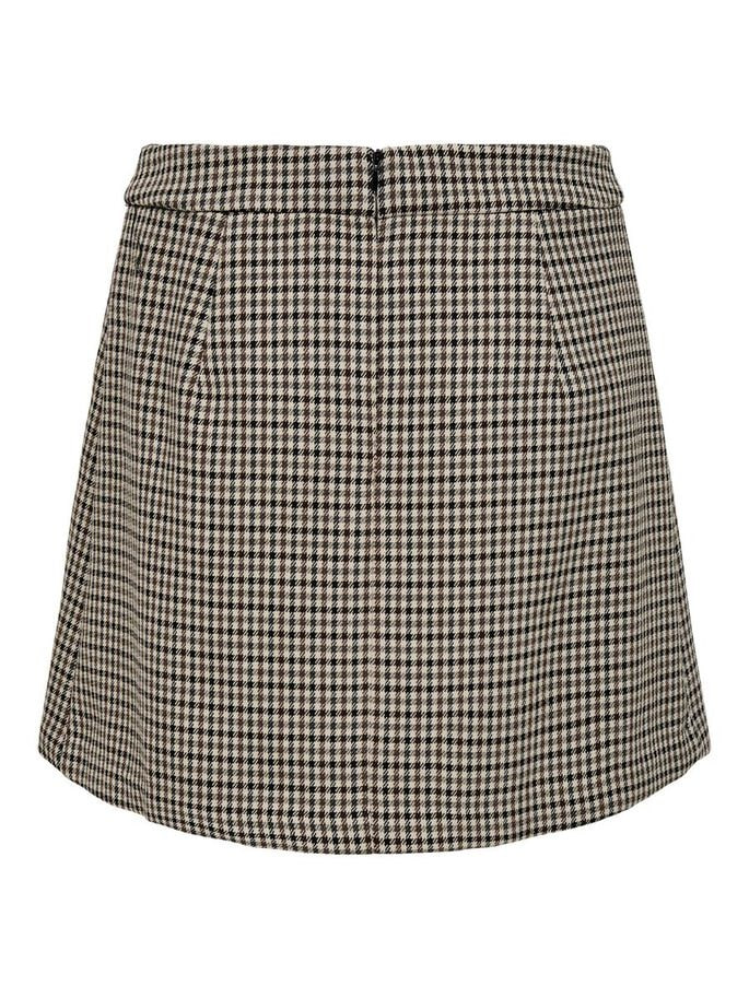 Спідниця ONLLYDIA HW PLEAT CHECK SKIRT TLR 15243386-Humus-Checks:W. CAPPUCINO / SMOKED PEARL ONLY 34 Бежевий — фото 4