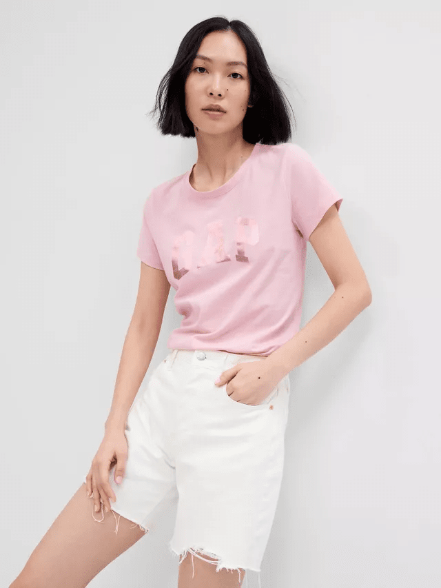Футболка жіноча Gap Ss Clsc Tee Pink (268820-72) — фото 1