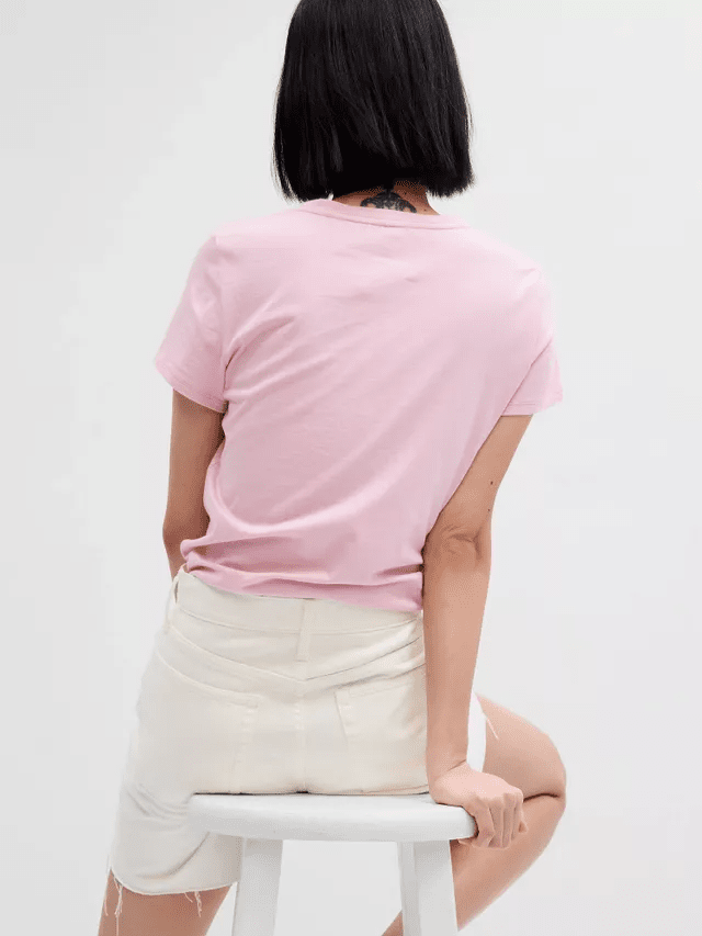 Футболка жіноча Gap Ss Clsc Tee Pink (268820-72) — фото 3