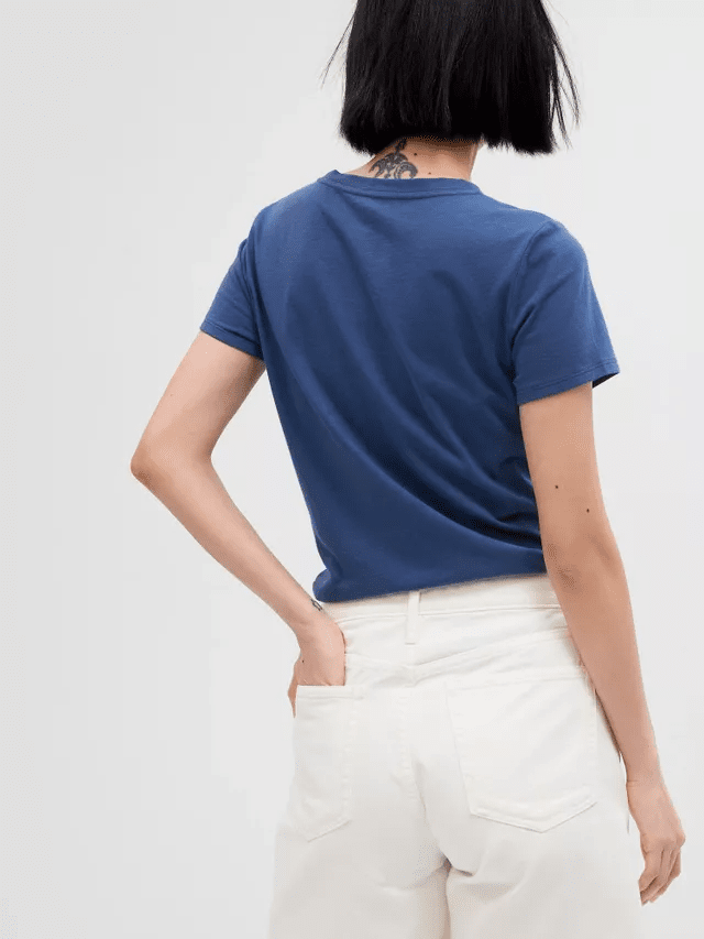 Футболка жіноча Gap Ss Clsc Tee Blue (268820-73) — фото 3