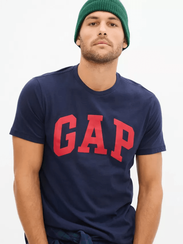 Футболка чоловіча Gap V-Basic Logo T Blue (550338-04) — фото 1