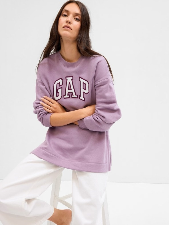 Кофта жіночі Gap Crewneck Logo Violet (741683-02) — фото 1