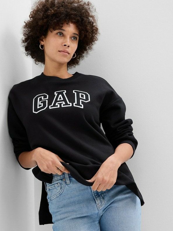 Кофта жіночі Gap Crewneck Logo Black (741683-03) — фото 1