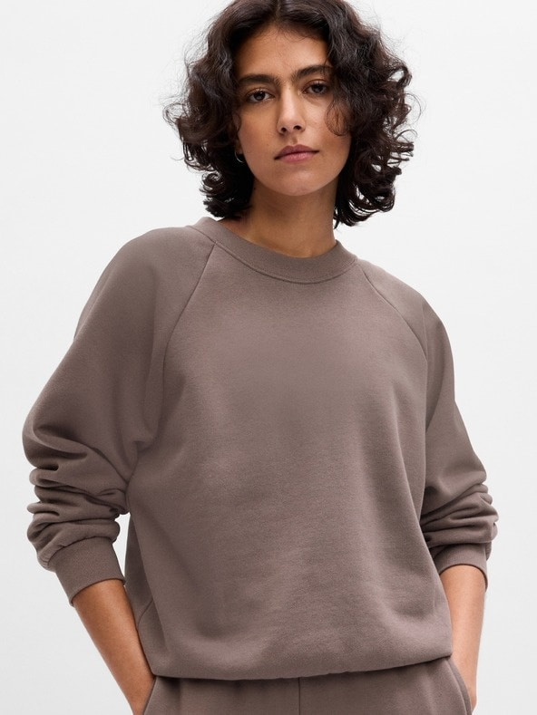 Кофта жіночі Gap Crewneck Logo Raglan Sweatshirt Brown (765585-04) — фото 1