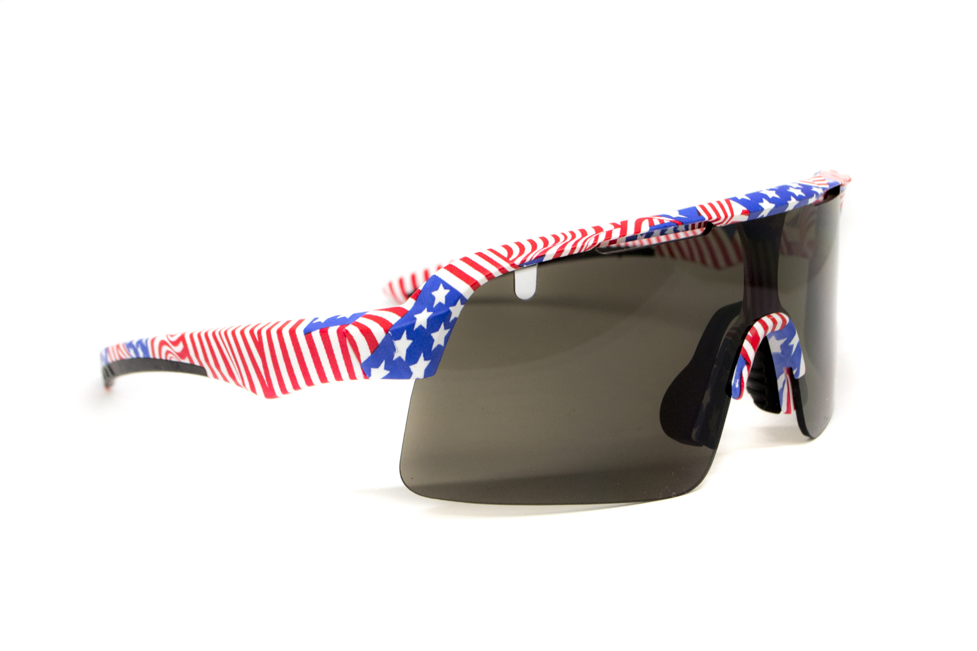 Очки защитные открытые Global Vision Holeshot USA Flag (gray), сірі в оправі прапор США — фото 7