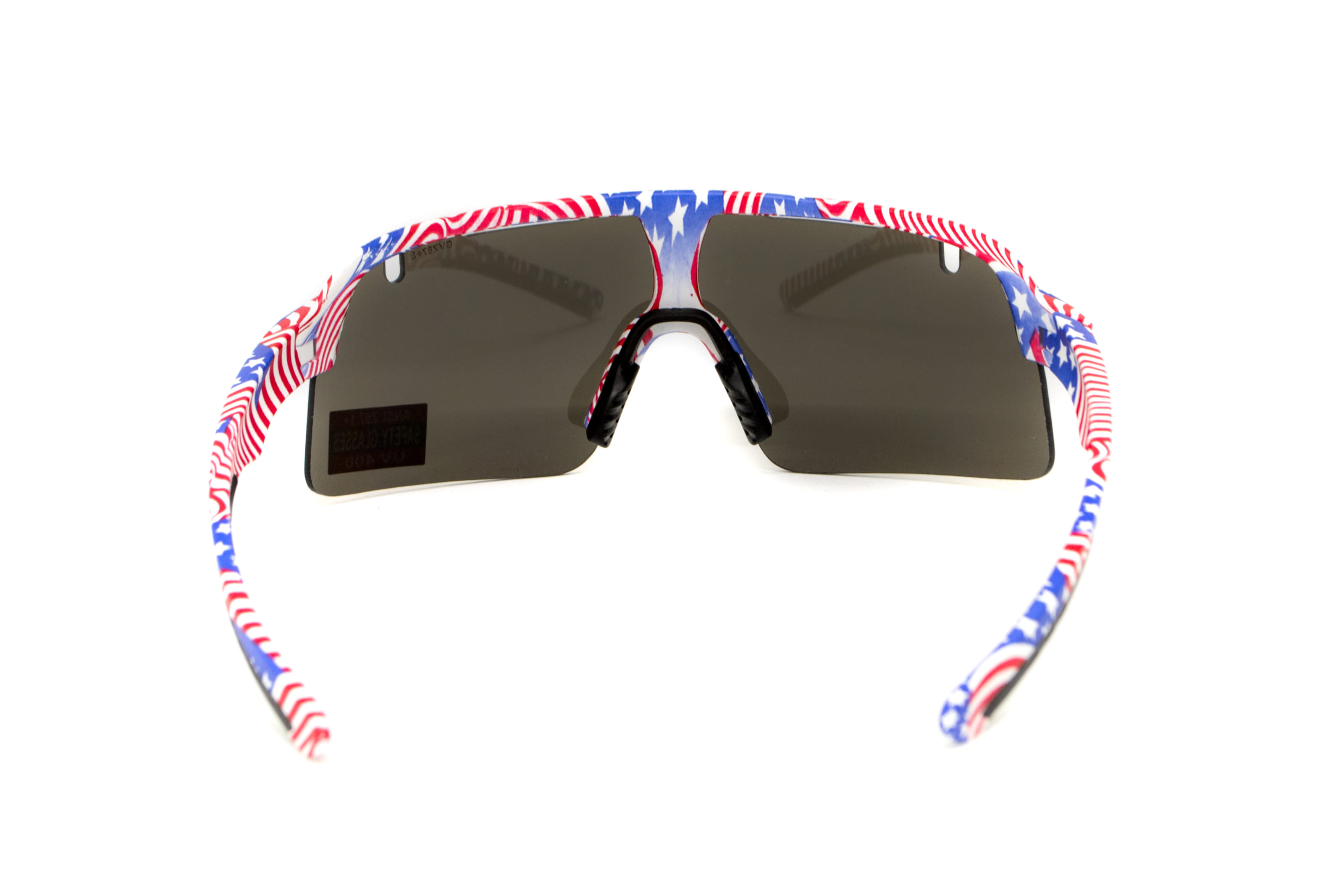 Очки защитные открытые Global Vision Holeshot USA Flag (gray), сірі в оправі прапор США — фото 10