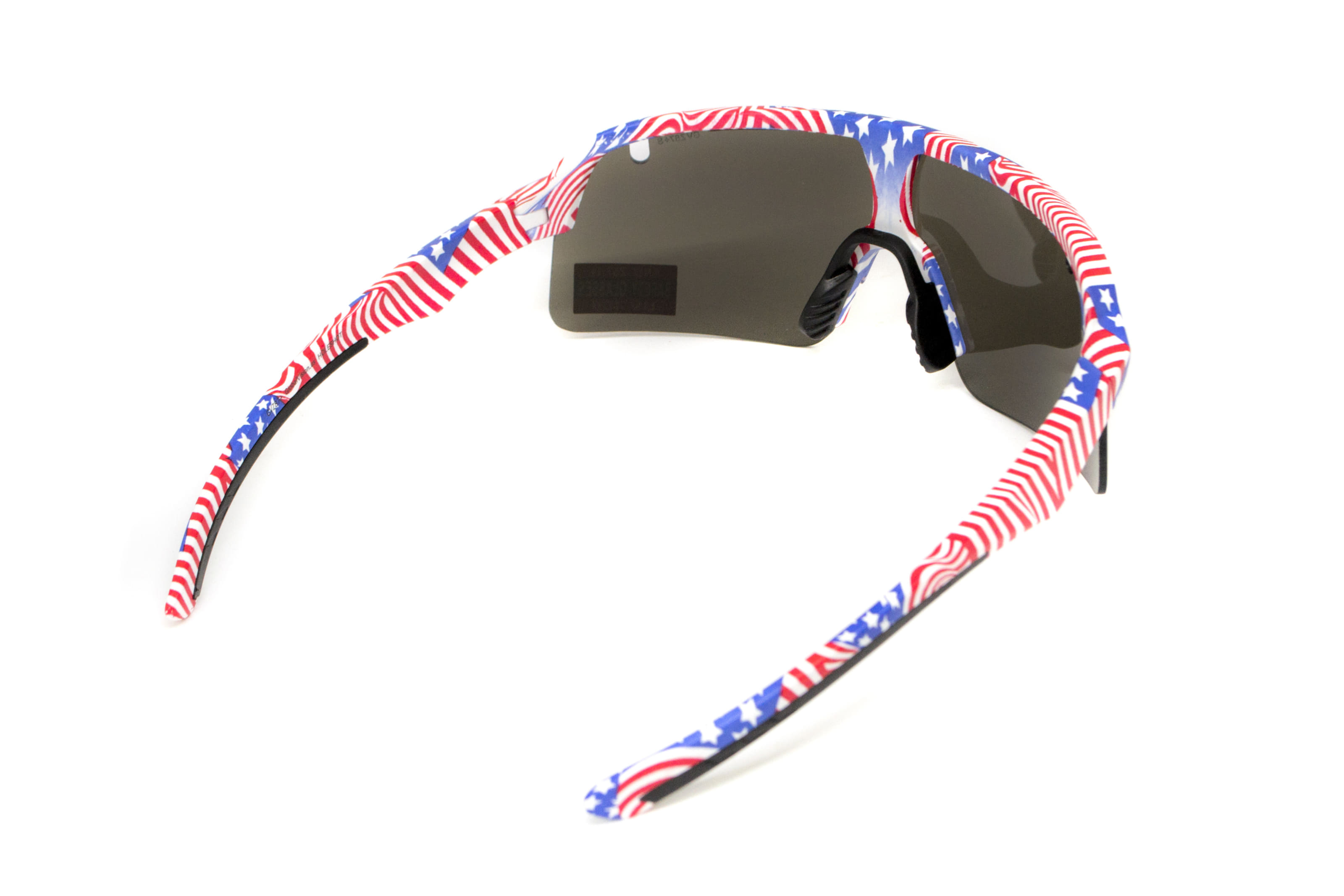 Очки защитные открытые Global Vision Holeshot USA Flag (gray), сірі в оправі прапор США — фото 11