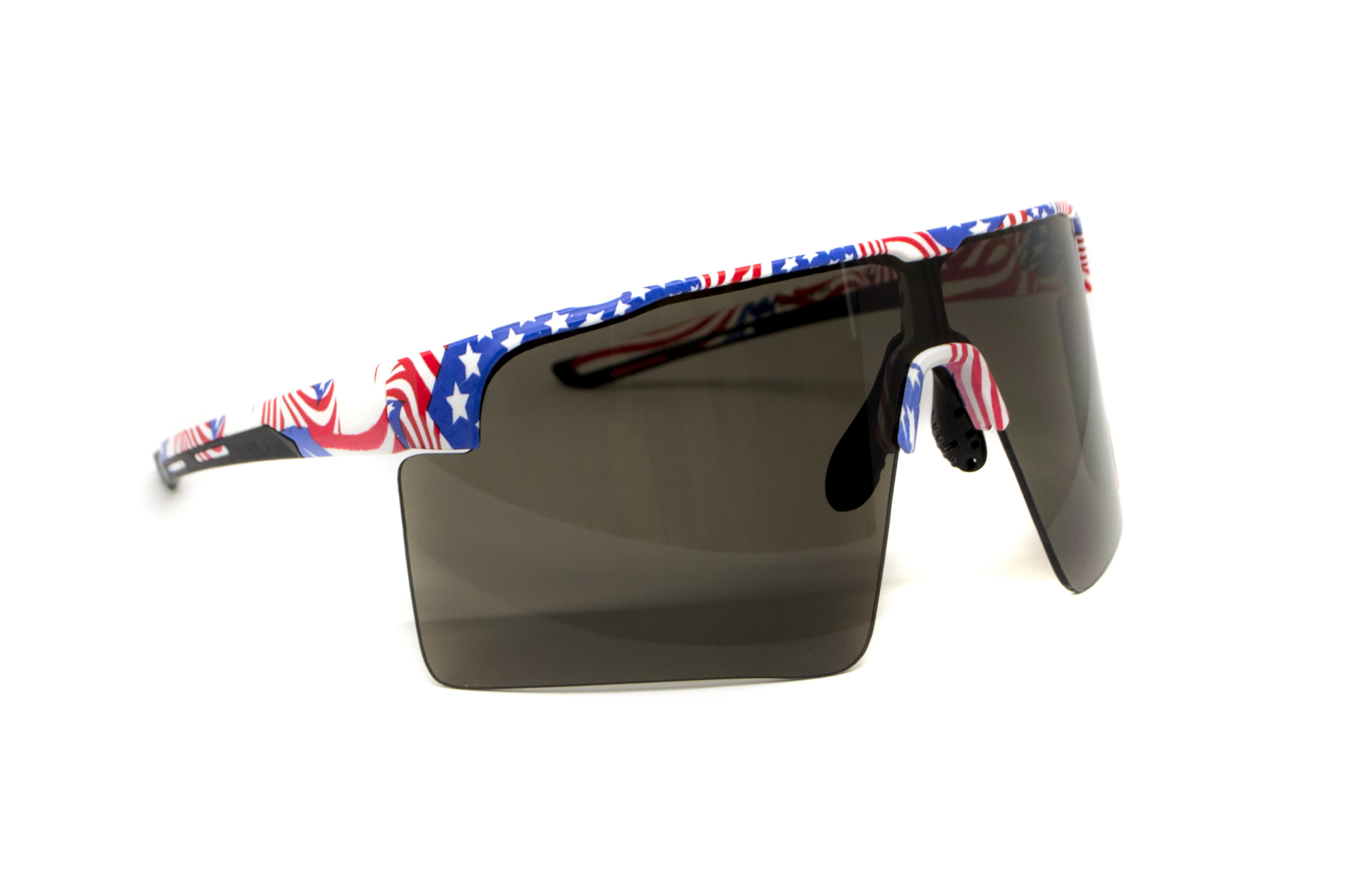 Очки защитные открытые Global Vision Onyx USA Flag (gray), сірі в оправі прапор США — фото 6
