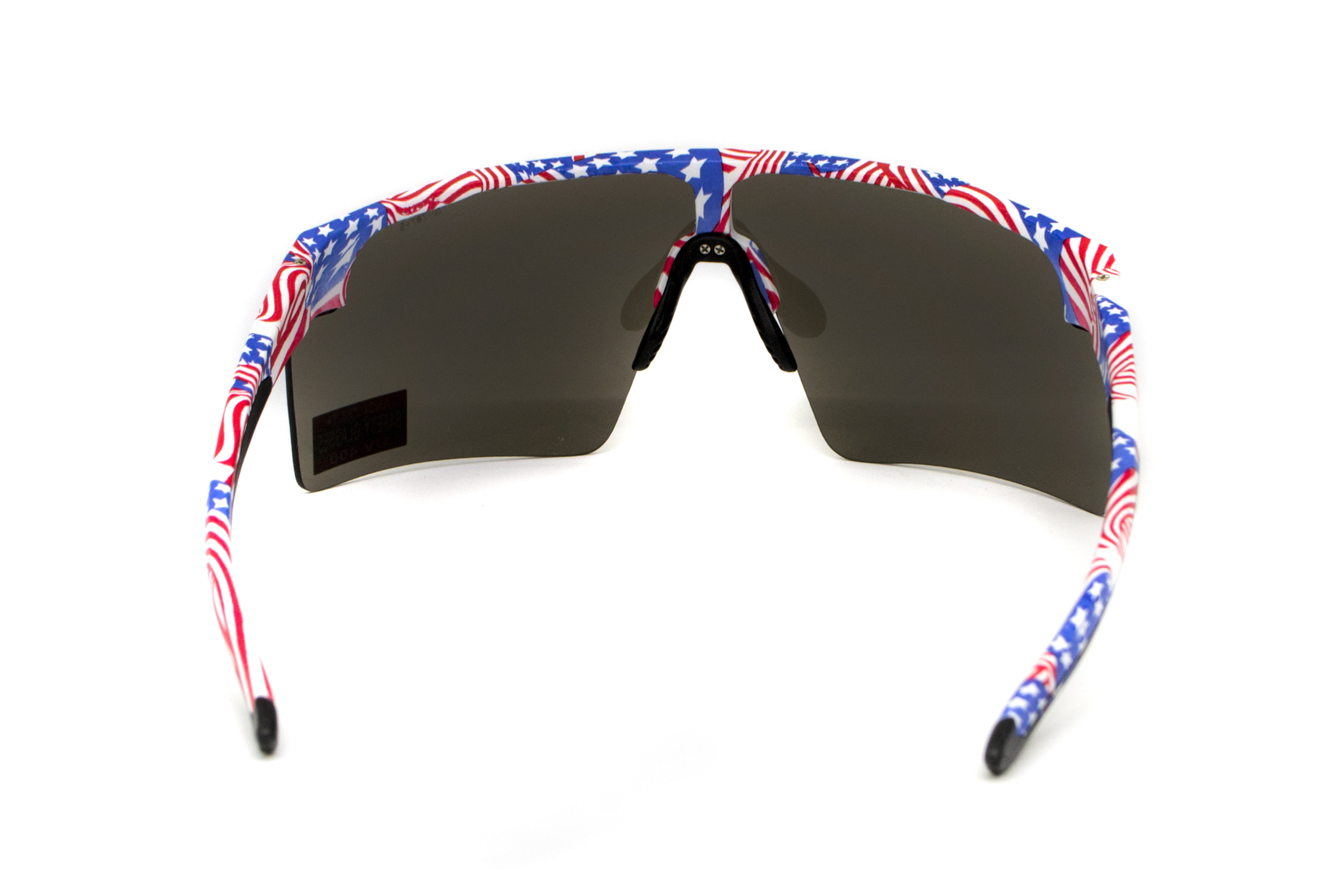 Очки защитные открытые Global Vision Onyx USA Flag (gray), сірі в оправі прапор США — фото 9
