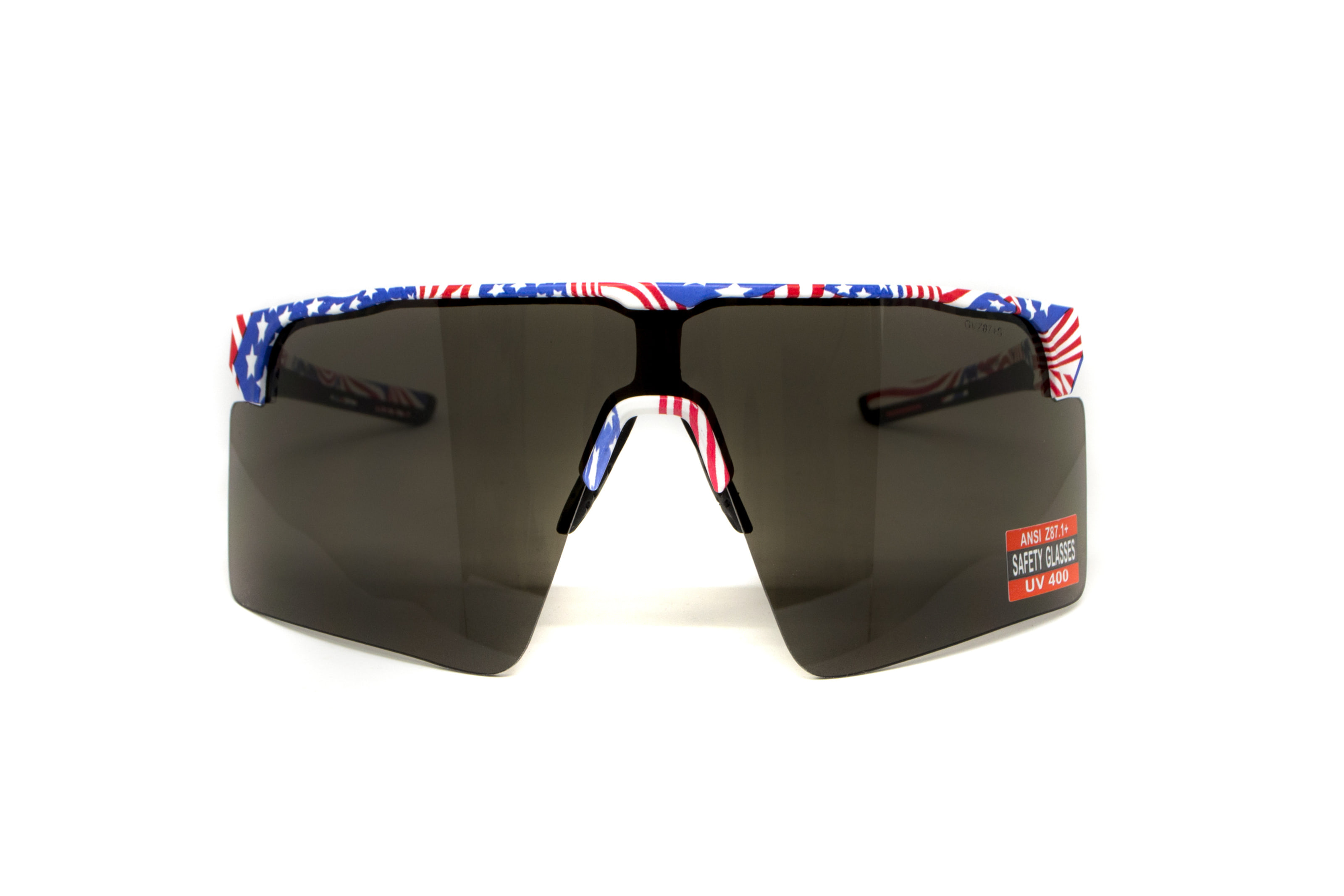 Очки защитные открытые Global Vision Onyx USA Flag (gray), сірі в оправі прапор США — фото 10