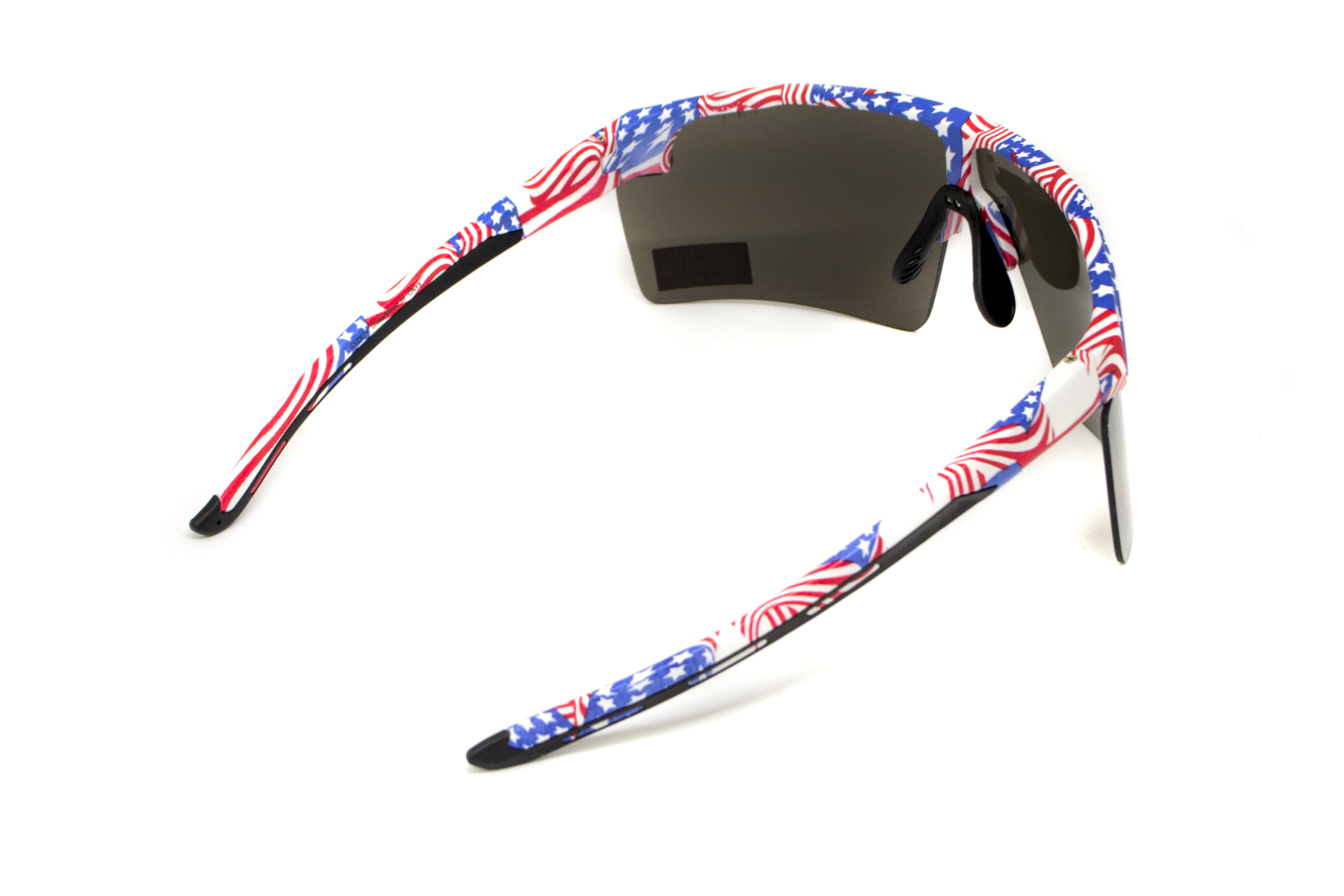 Очки защитные открытые Global Vision Onyx USA Flag (gray), сірі в оправі прапор США — фото 11