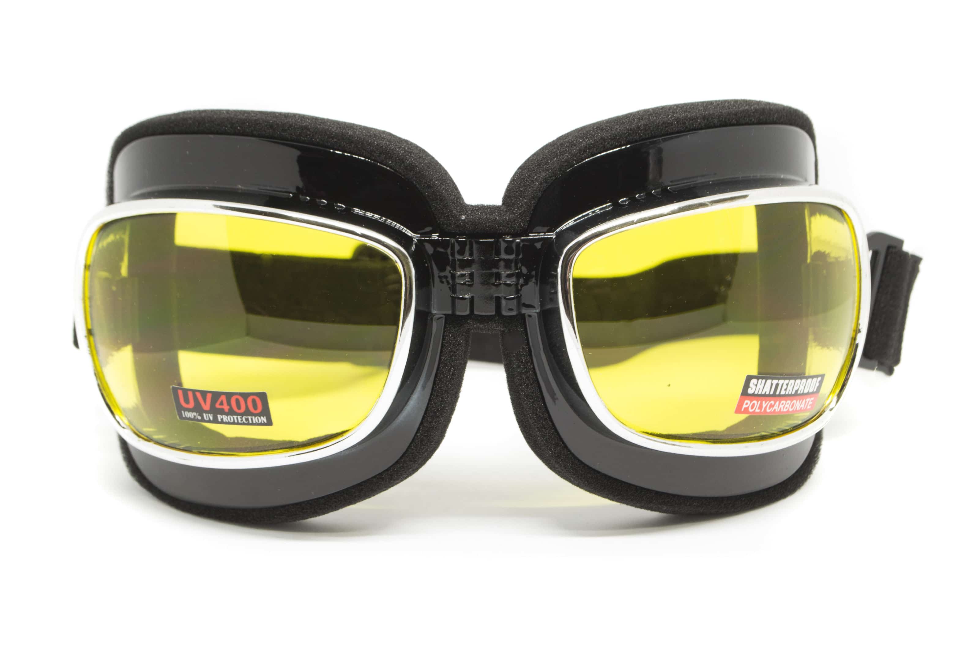 Очки защитные с уплотнителем Global Vision Retro Joe (yellow) желтые — фото 5