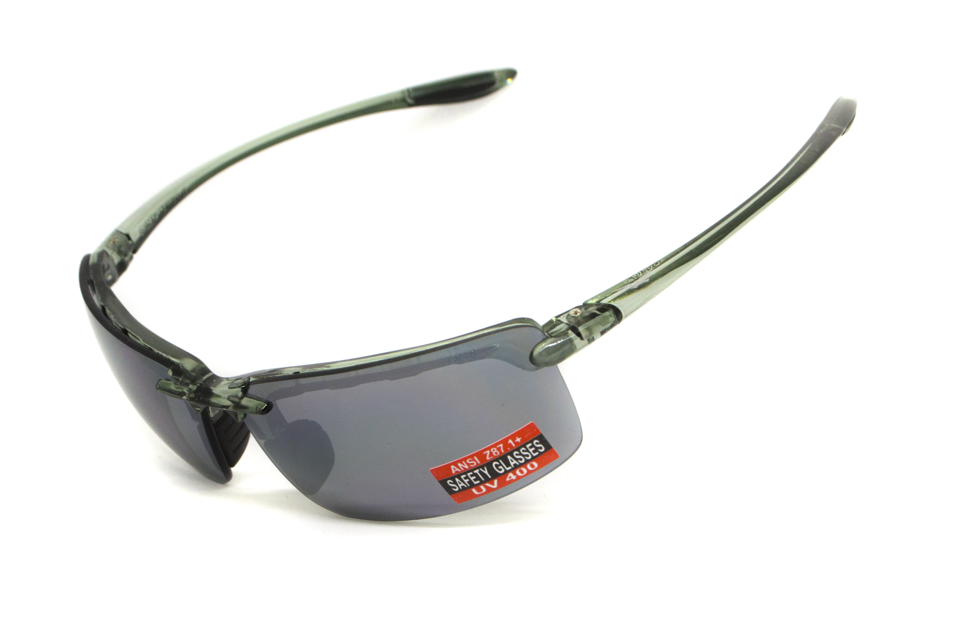 Очки защитные Global Vision Wheelin Crystal Gray (flash mirror) серые зеркальные линзы в полупрозрачной серой оправе — фото 2