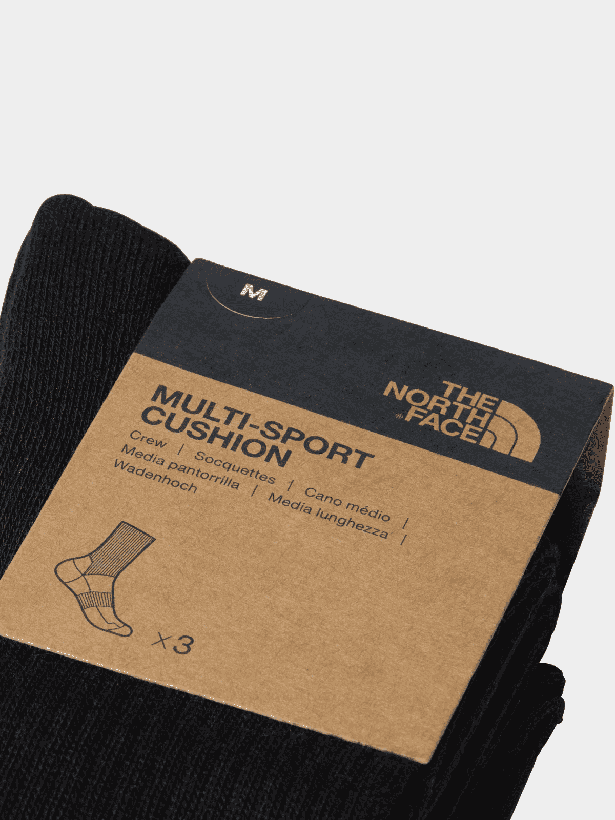Шкарпетки ML SPRT S CSH CREW 3P TNF 0A882HJK31 THE NORTH FACE L Чорний — фото 5