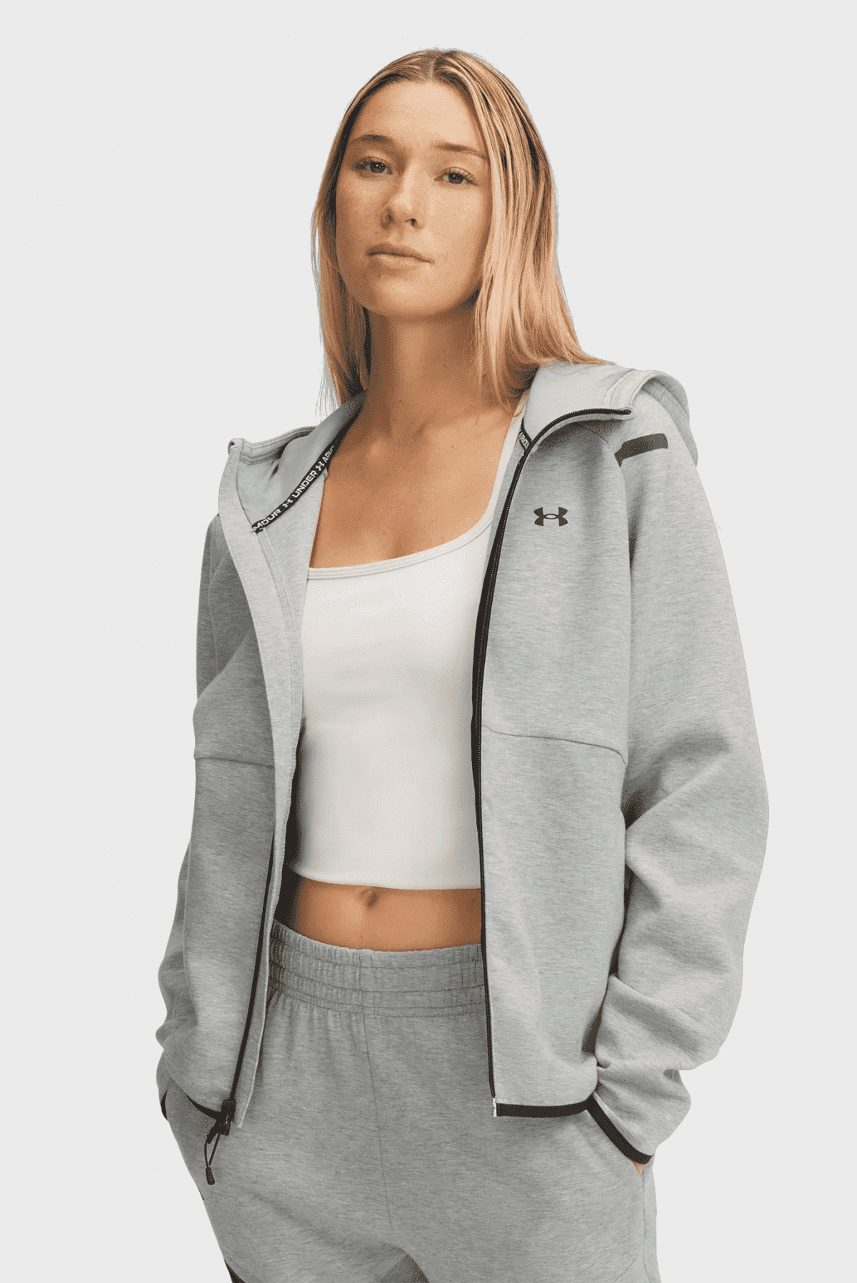 Кофта жіночі Under Armour Unstoppable Flc Fz Grey (1379842-348) — фото 1
