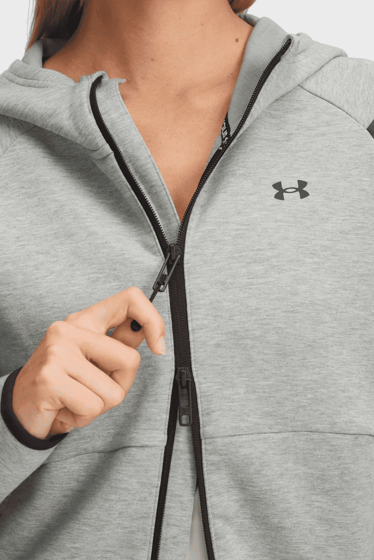 Кофта жіночі Under Armour Unstoppable Flc Fz Grey (1379842-348) — фото 4