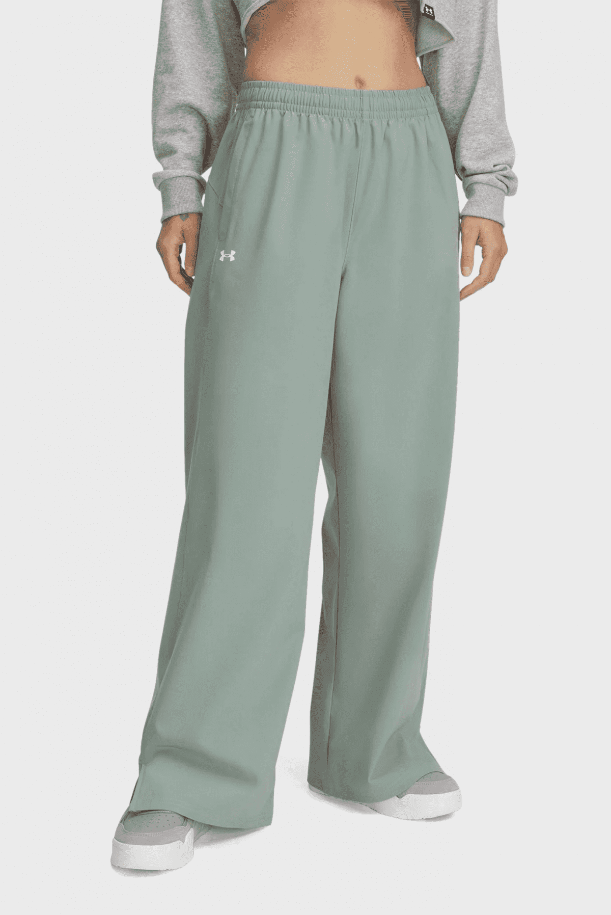 Брюки жіночі Under Armour Rival Wide Leg Pant Green (1386453-348) — фото 1