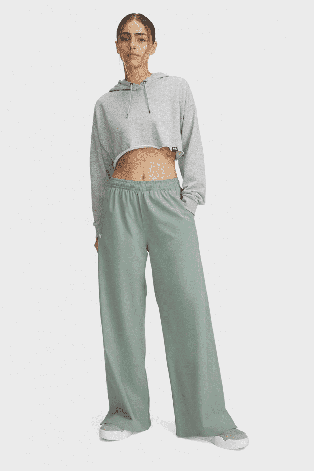 Брюки жіночі Under Armour Rival Wide Leg Pant Green (1386453-348) — фото 4