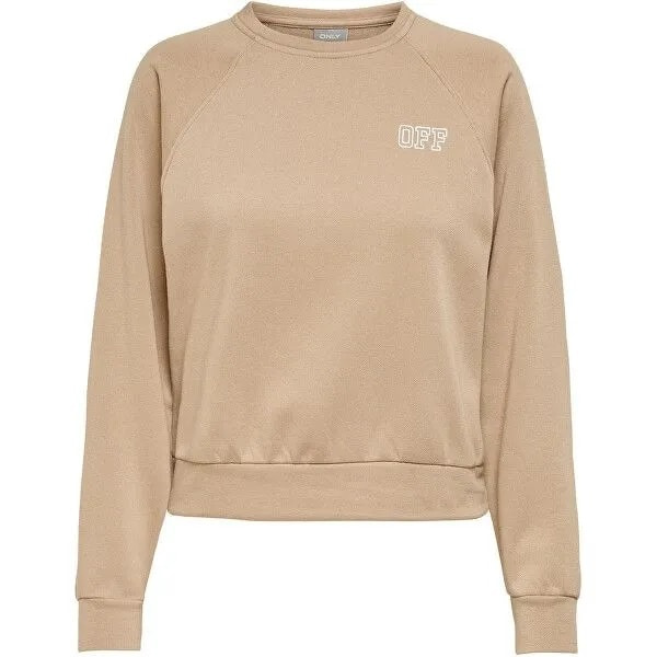 Толстовка ONLLULA L/S RAGLAN SWT 15244345-Nomad-Print:OFF ONLY L Бежевий — фото 5