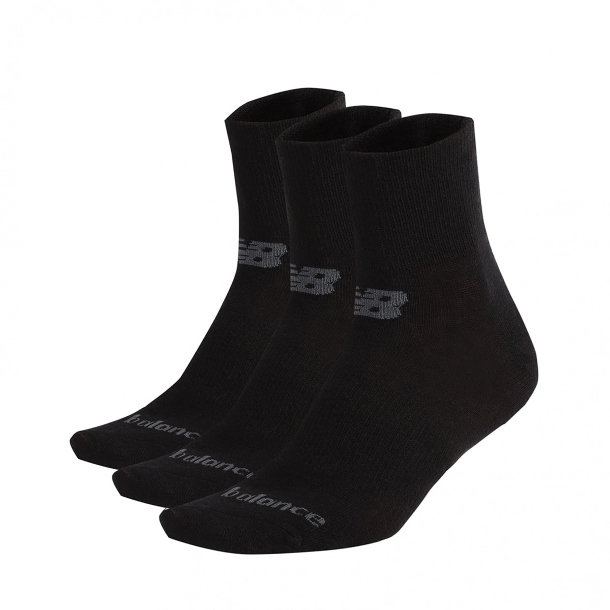 Шкарпетки Prf Cotton Flat Knit Ankle 3 Pair LAS95233BK New Balance M Чорний — фото 4