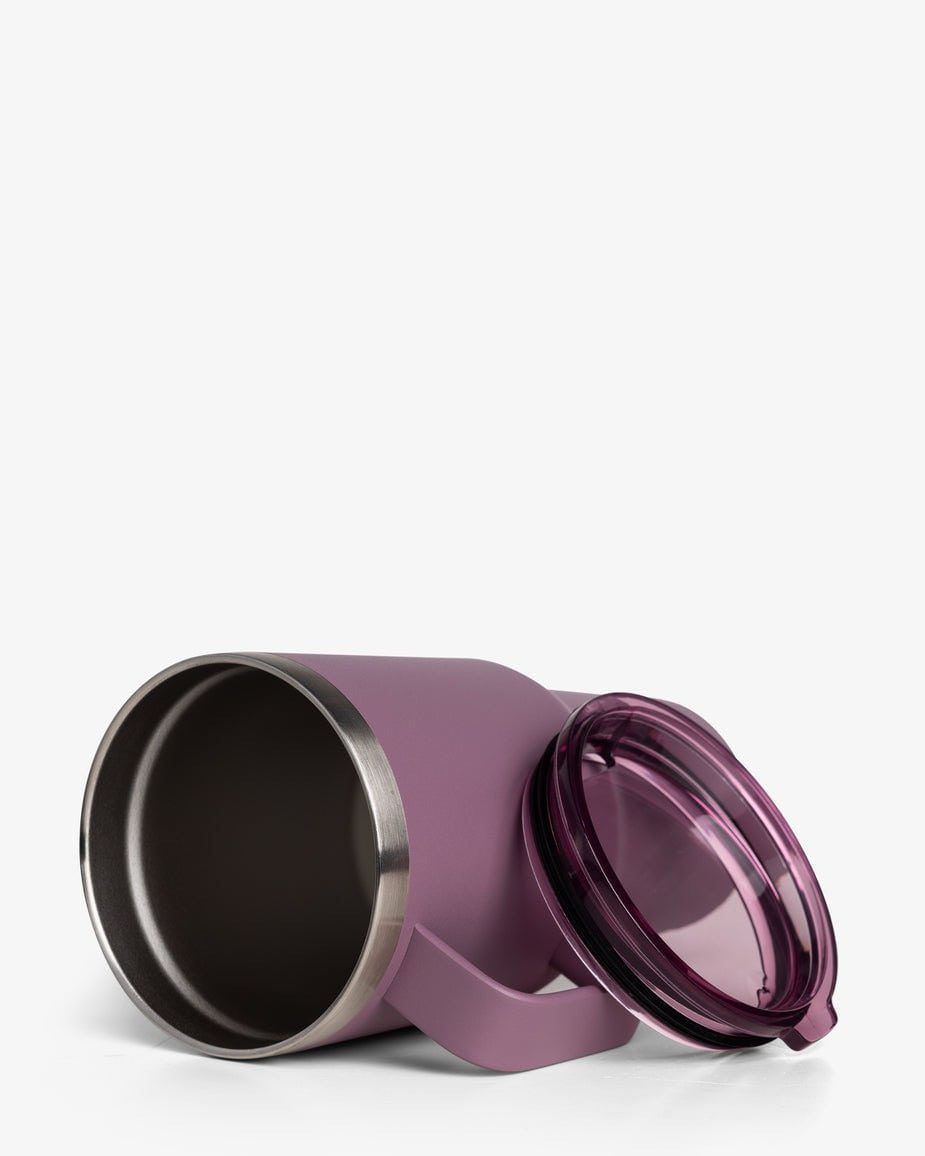 Термостакан (ізольована чашка) Bohtal з ручкою з нержавіючої сталі Tumbler Plum 900 ml — фото 3