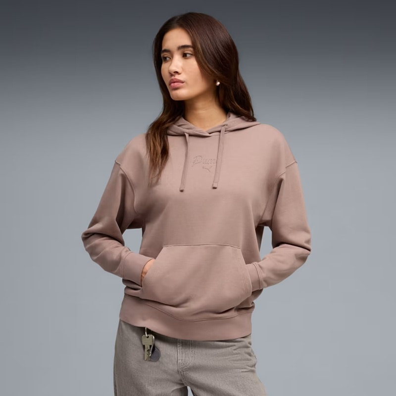 Худі ESS SCRIPT Hoodie 69176188 Puma L Світло-коричневий — фото 1