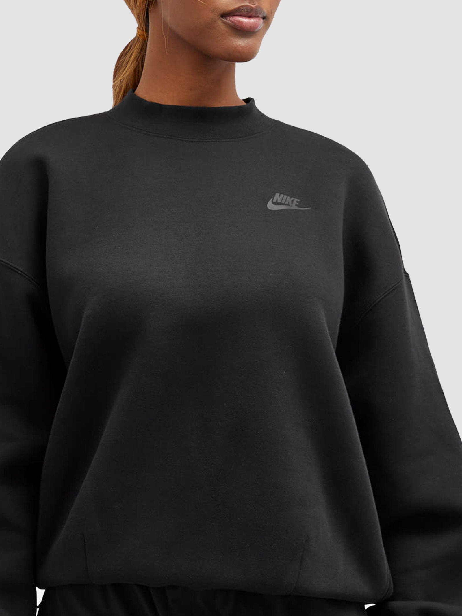 Кофта жіночі Nike Tech Fleece Oversized Crew Sweat Black (FV8041-010) — фото 3