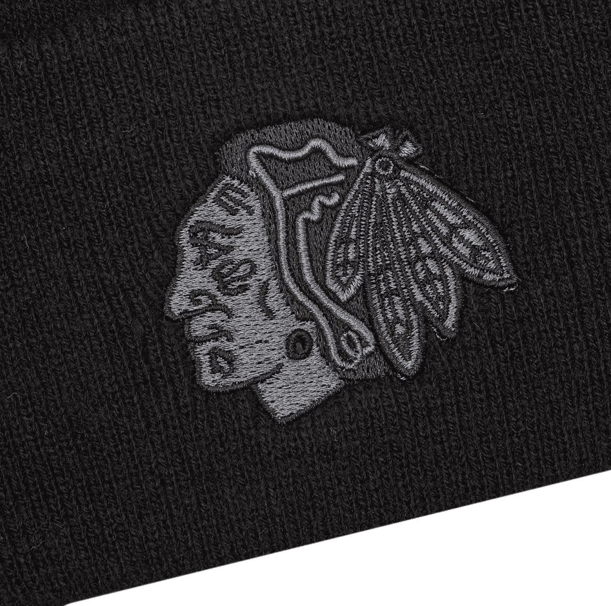 Шапка NHL CHICAGO BLACKHAWKS HAYMAKE H-HYMKR04ACE-BKC 47 Brand UNI Чорний — фото 3