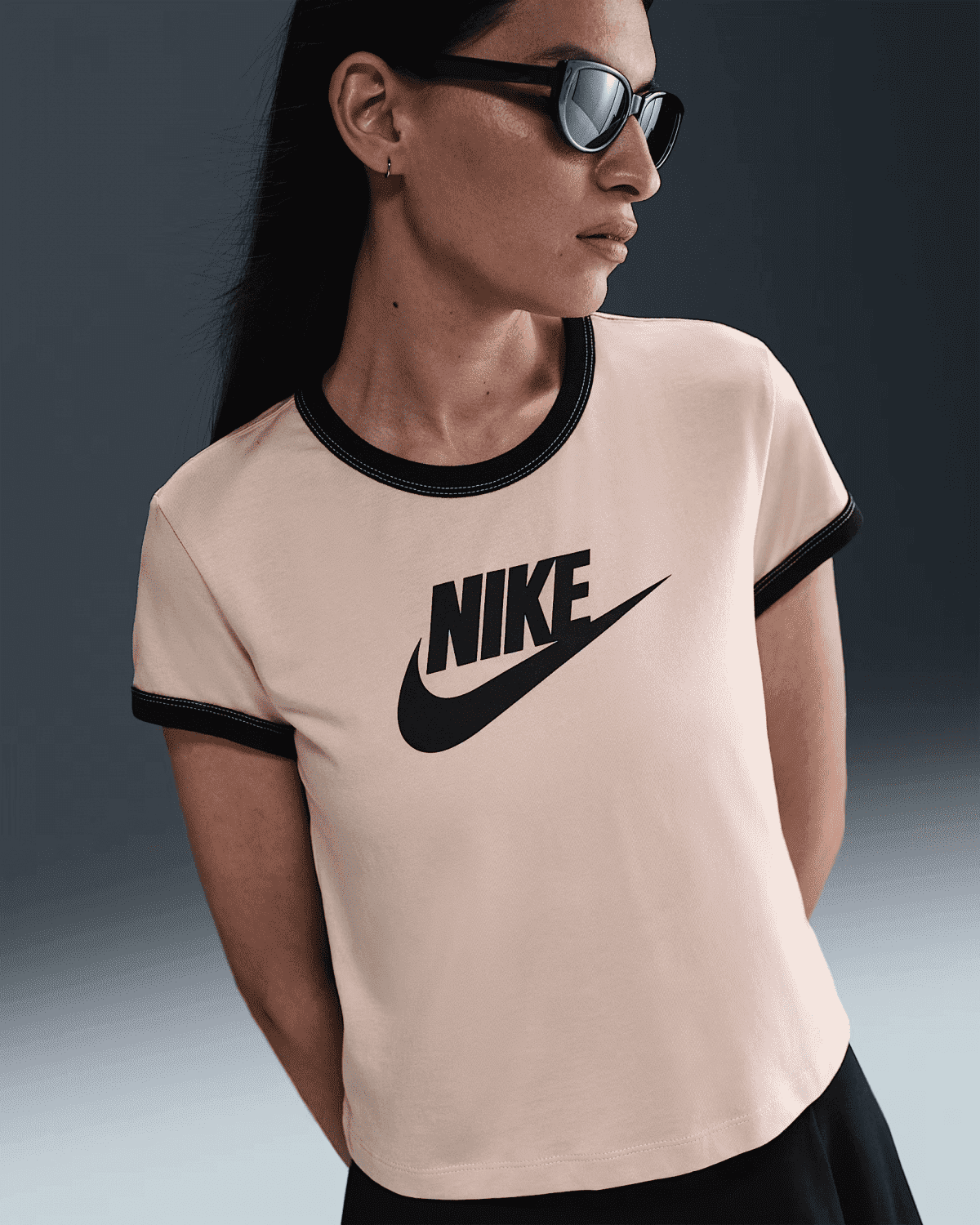 Футболка чоловіча Nike Nsw Ss Ringer Tee Vntg Run Beige (IF4072-126) — фото 1